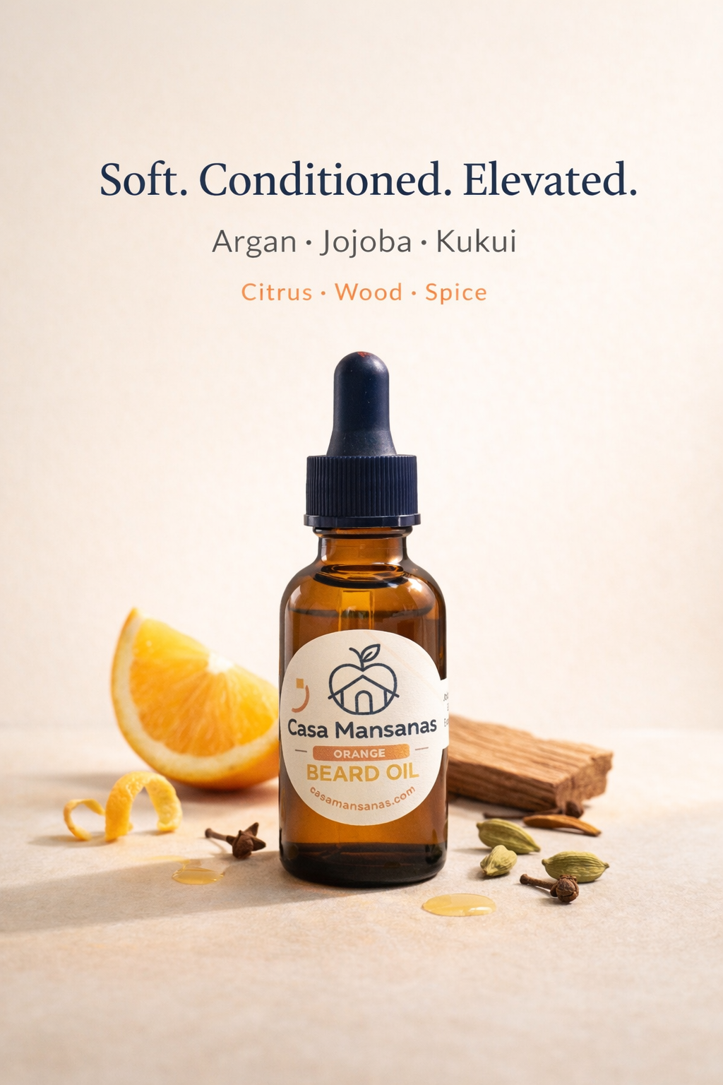 Warm Spiced Beard Oil (Orange)